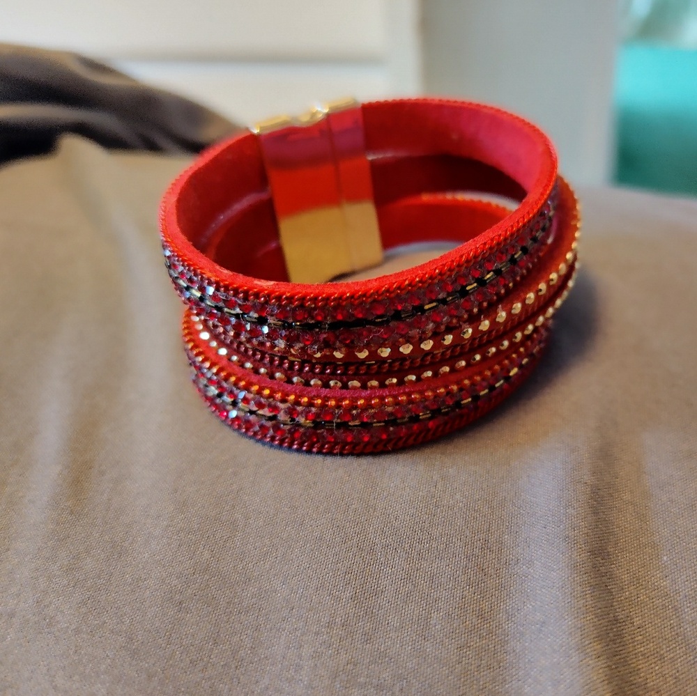 Red Glitter bracelet